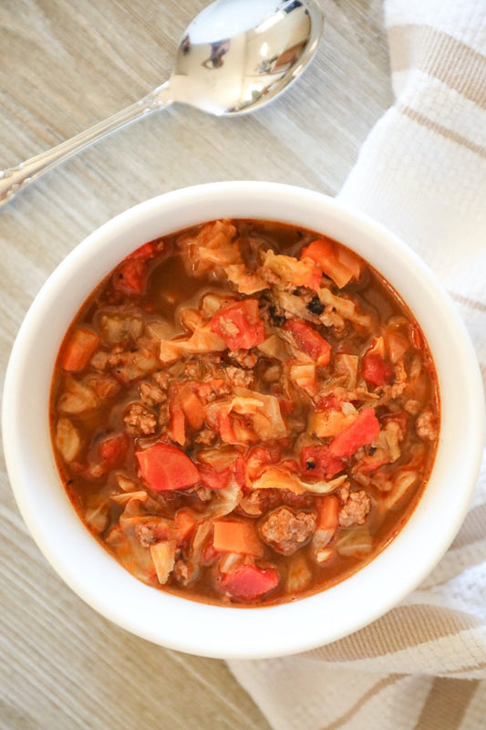 Chunky Beef, Cabbage & Tomato Soup