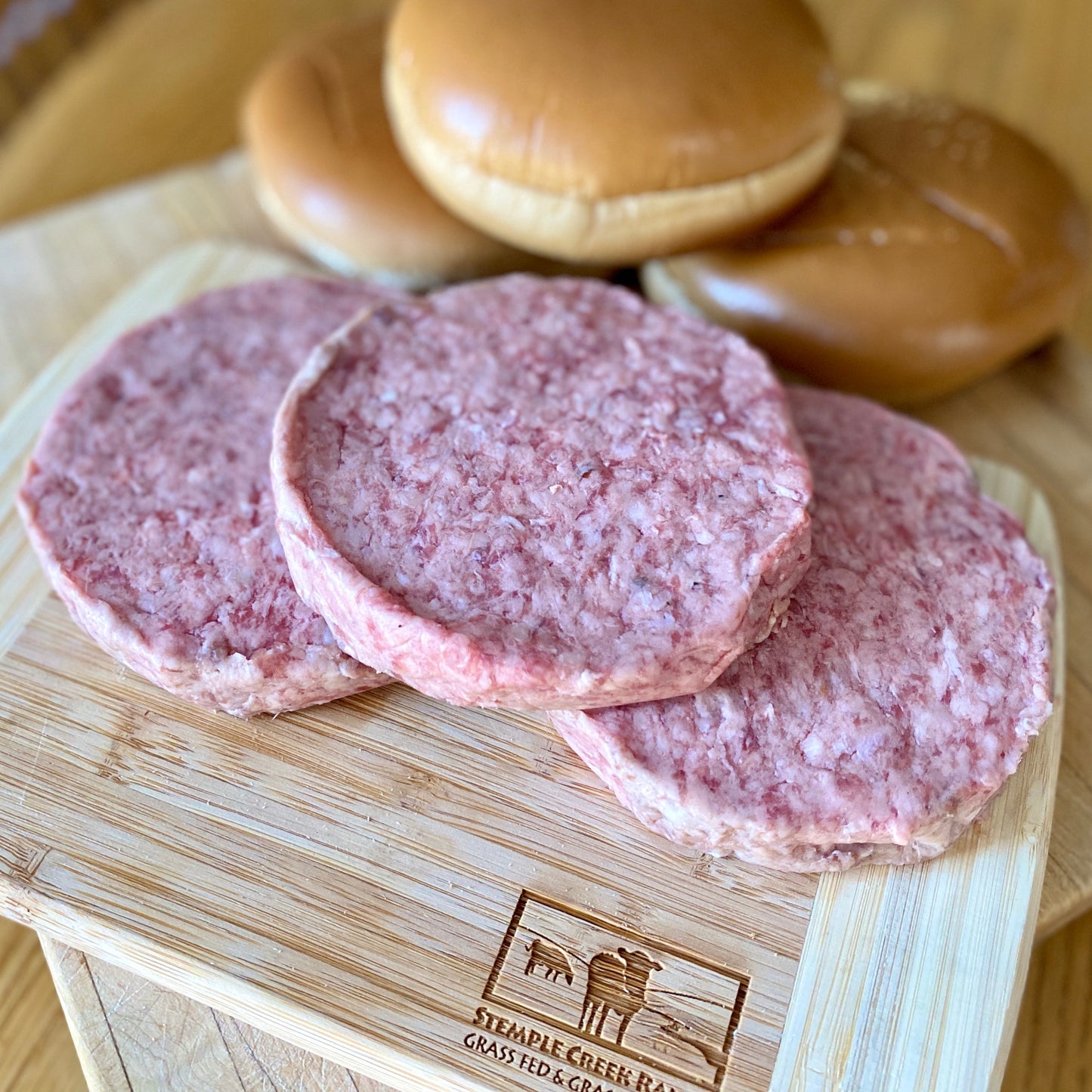 Beef and Bacon Patties Raw