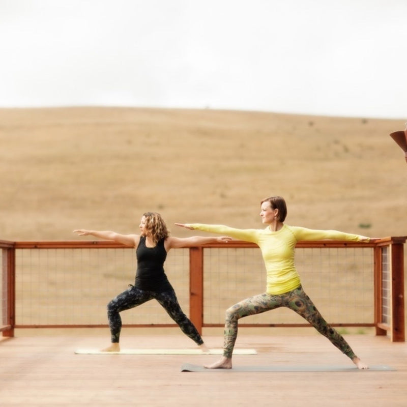 Yoga session at ranch