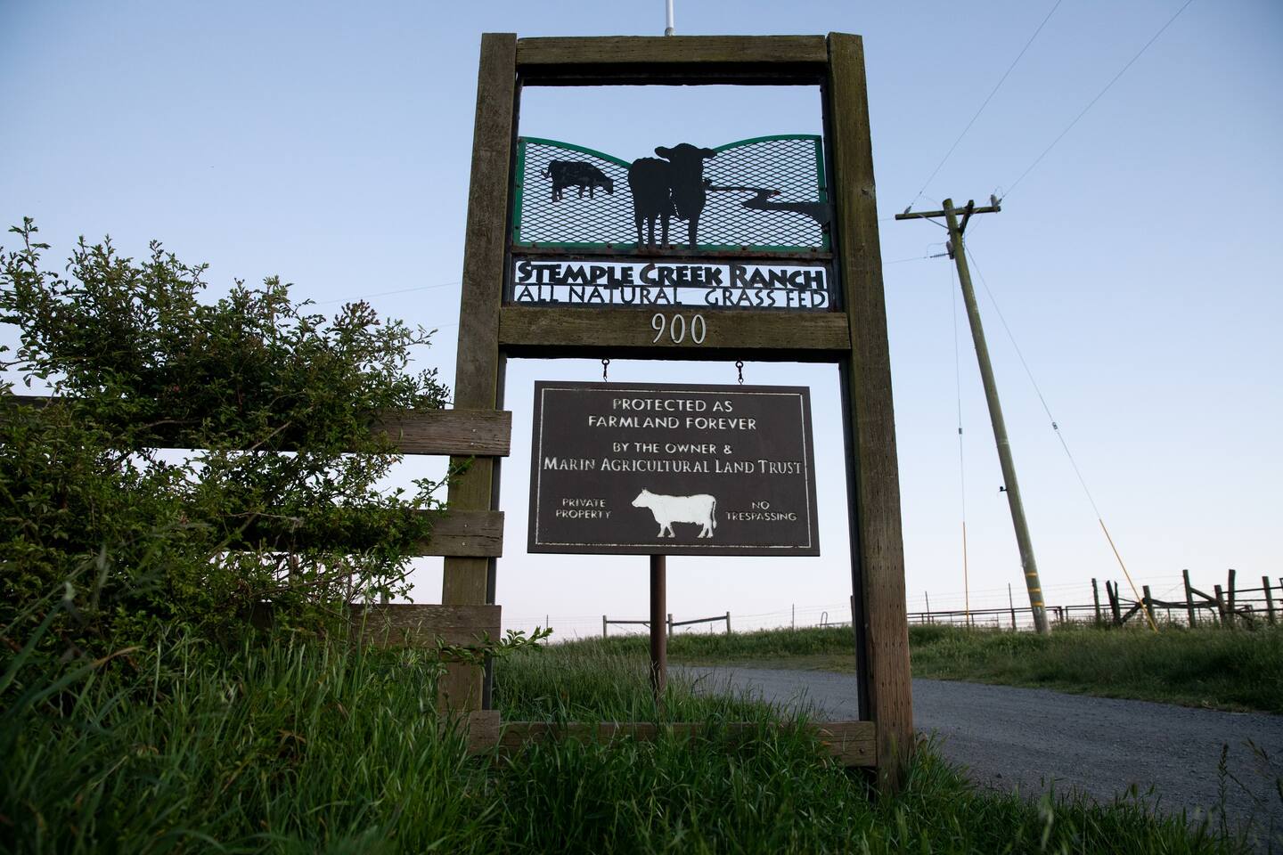 Stemple Creek Ranch is just off Highway 1 a couple of miles north of the town of Tomales in Marin County, CA.