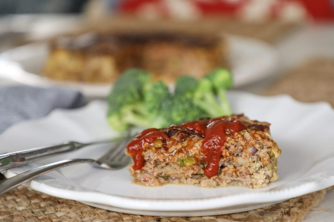 Keto Ground Beef & Pork Meatloaf