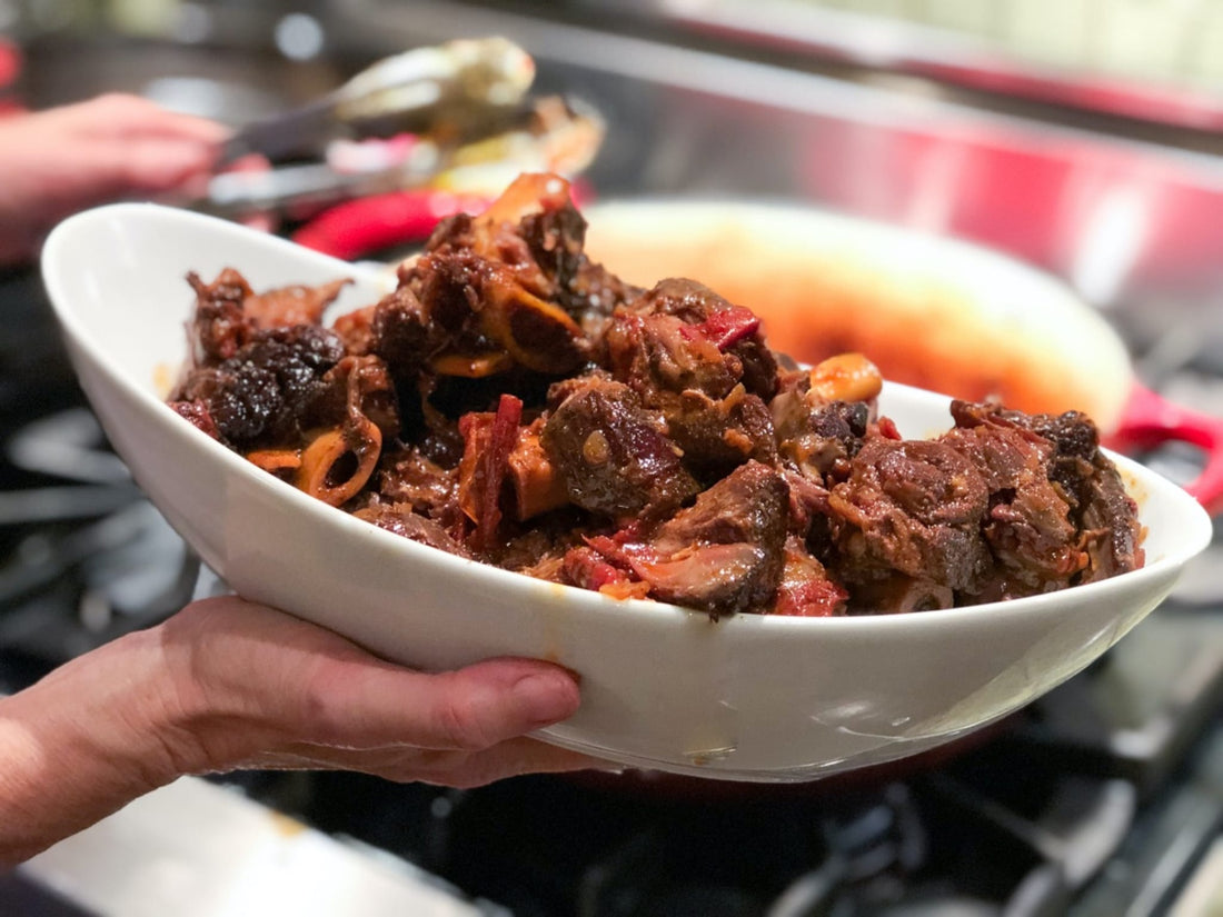 Keto/Paleo/Whole30-friendly Coffee-Braised Lamb Shanks