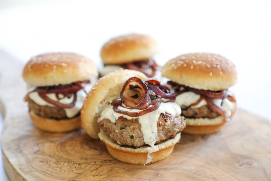 30-Minute Meals: Mediterranean Lamb Sliders with Feta & Mint Tzatziki