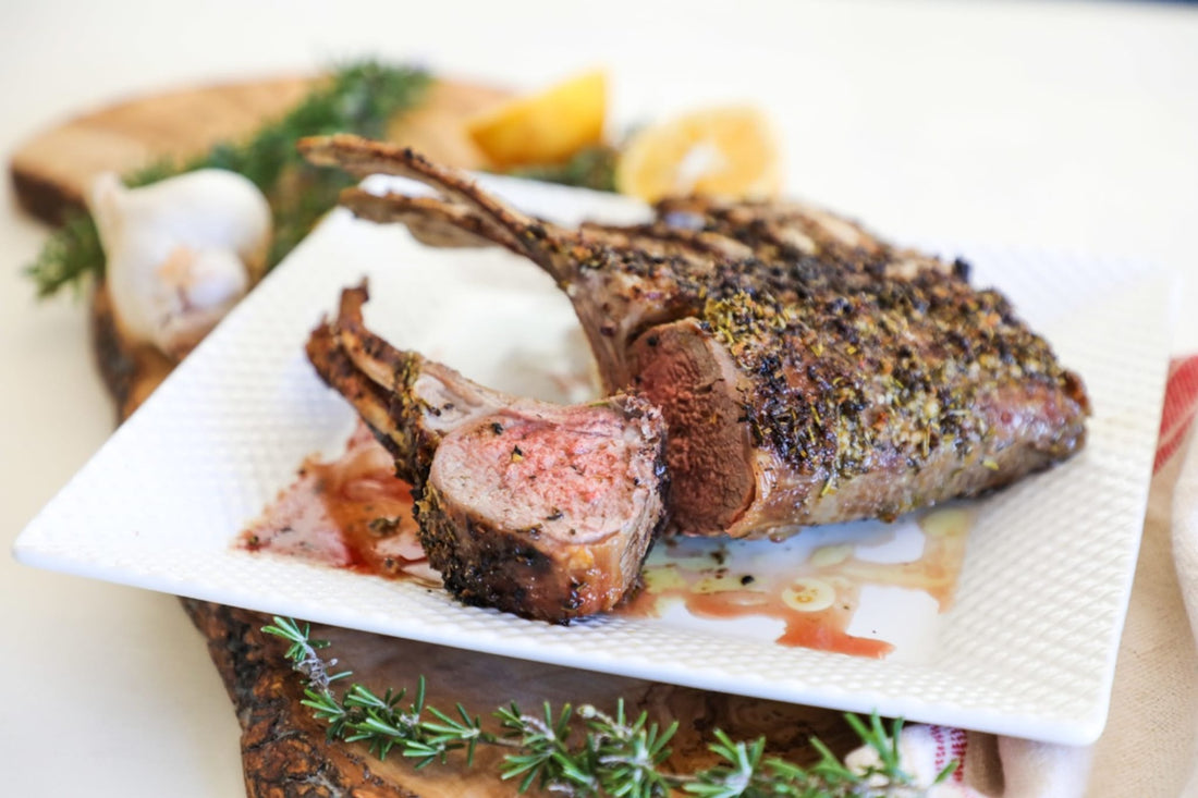 Keto/Paleo/Whole30 friendly Oven-Roasted Rack of Lamb